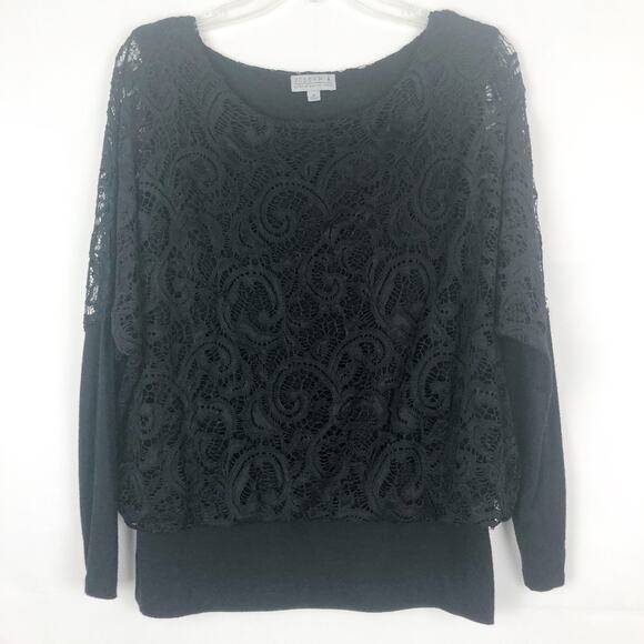Joseph A. Sweater Womens Medium Lace Party Cocktail Evening Formal Occasionwear - Picture 1 of 9